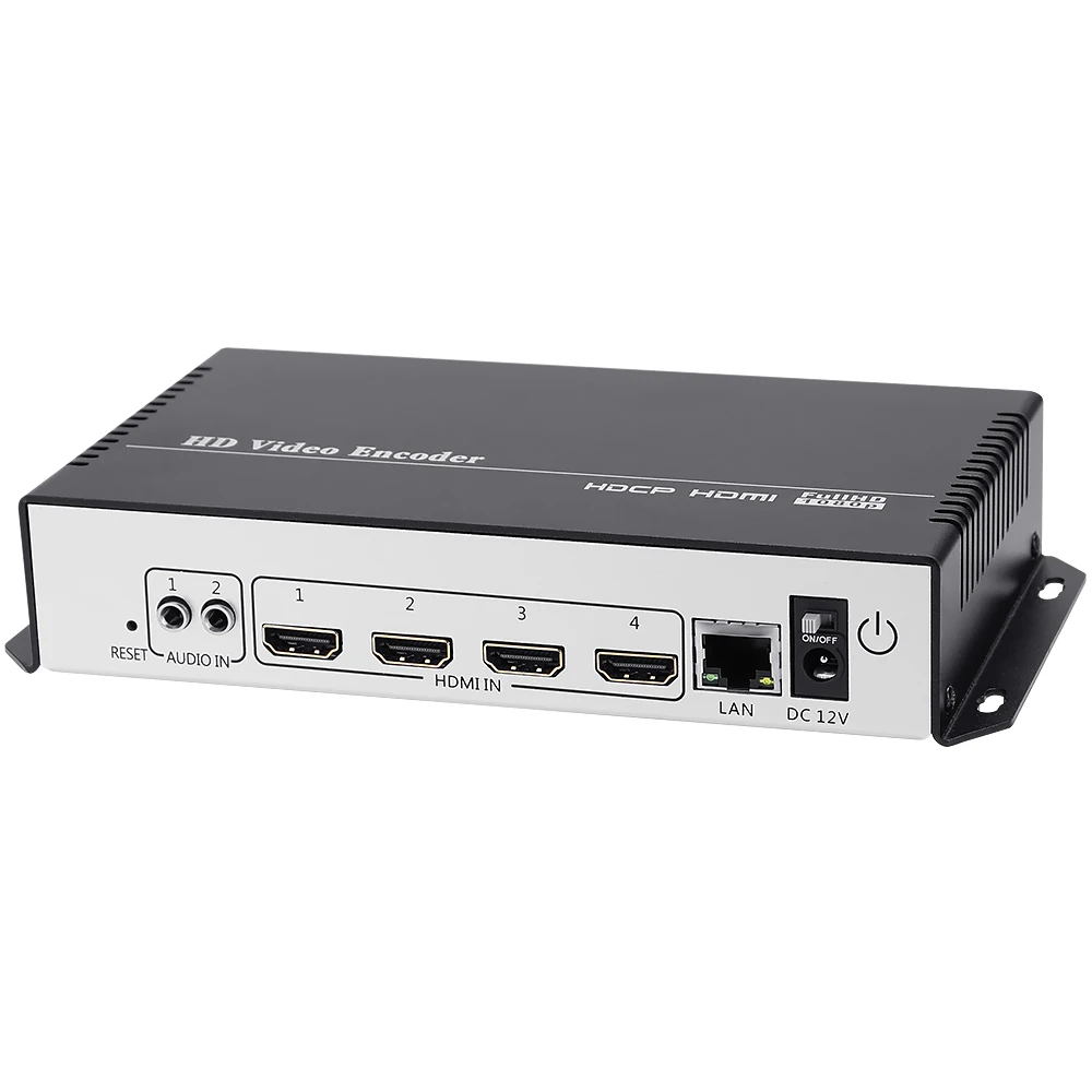 Cost-effective 4 Channels 4K HEVC H.264 HDMI Video Encoder HDMI to IP Streaming Encoder with UDP HLS RTMP RTSP RTMPS SRT