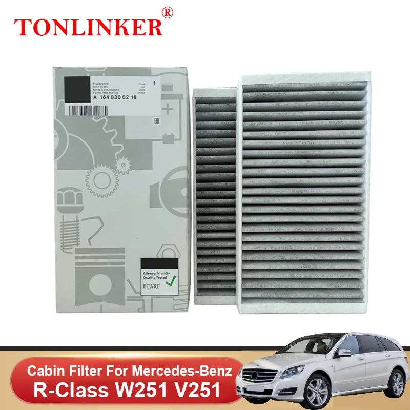 TONLINKER салонный фильтр A1648300218 для Mercedes Benz R класса W251 V251 2006-2013 R350 R350L R350CDI R32CDI R500 4matic R63 AMG TONLINKER салонный фильтр A1648300218 для Mercedes Benz R класса W251 V251 2006-2013 R350 R350L R350CDI R32CDI R500 4matic R63 AMG