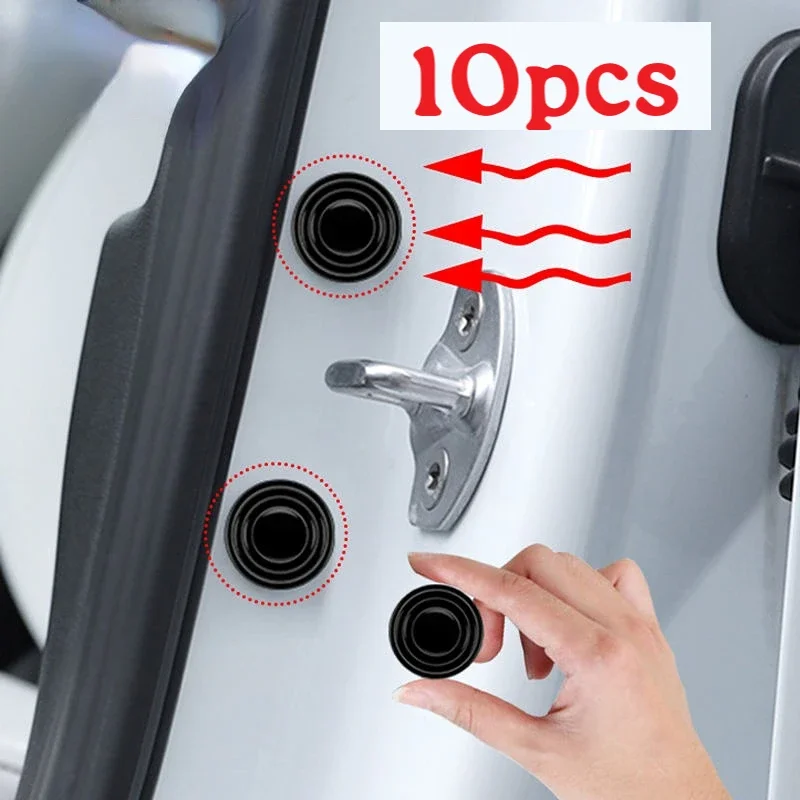 

10PCS Car Door Anti-Collision Gasket Shock Absorber Sticker For Auto Hood Trunk Anti-Noise Pad Anti-shock Thickening Buffer Mat