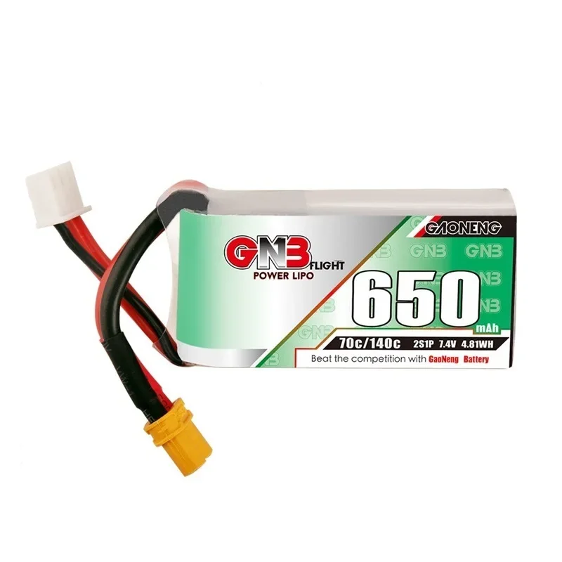 Gaoneng GNB 650 мАч 7 4 В 2S 70C/140C с разъемом XT30U-F аккумулятор HV Lipo для гоночного дрона DYS FPV