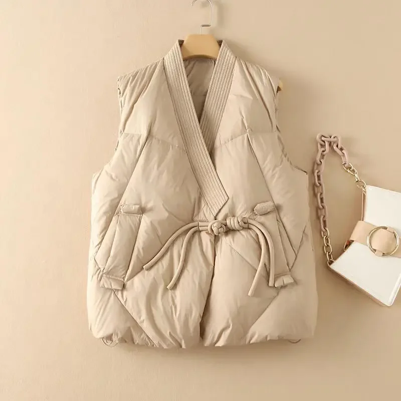 Новинка 2023 года зимнее пальто укороченный жилет куртки для женщин модный пуховик
