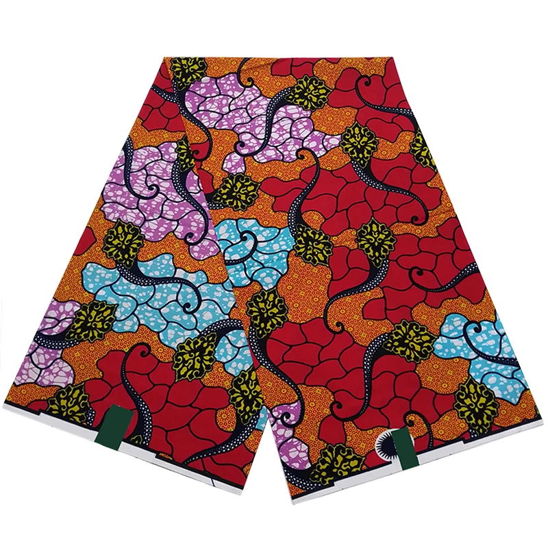 

Fashion Veritable Wax Guaranteed Real Wax Print Fabric Dutch Batik Pagne Africa Sewing Dress 100% Cotton 6 Yards TN1202