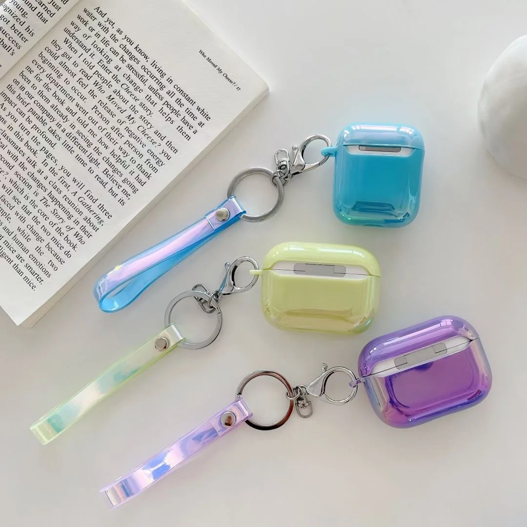 

AirPods Case Cover Colorful Luxury Plating Laser Airpod Case for Women Girls Soft TPU Shockproof Protective Cover for Airpods