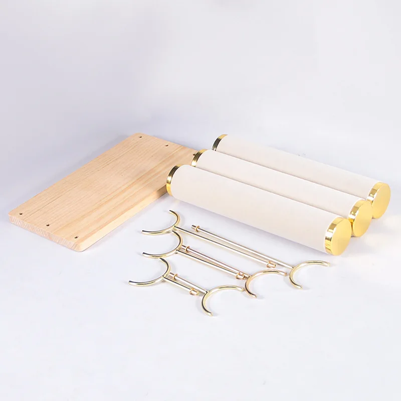 Velvet Bracelet Chain Watch T-Bar Rack Jewelry Hard Display Stand for Necklace Bracelets Anklets Organizer Watch Display Jewelry