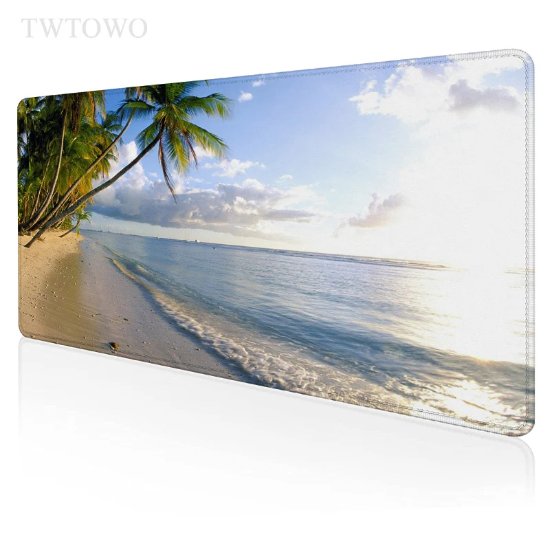 

Tropical Beach Palm Mouse Pad Gaming XL Home Computer Custom Mousepad XXL MousePads Desk Mats Natural Rubber Anti Slip Laptop