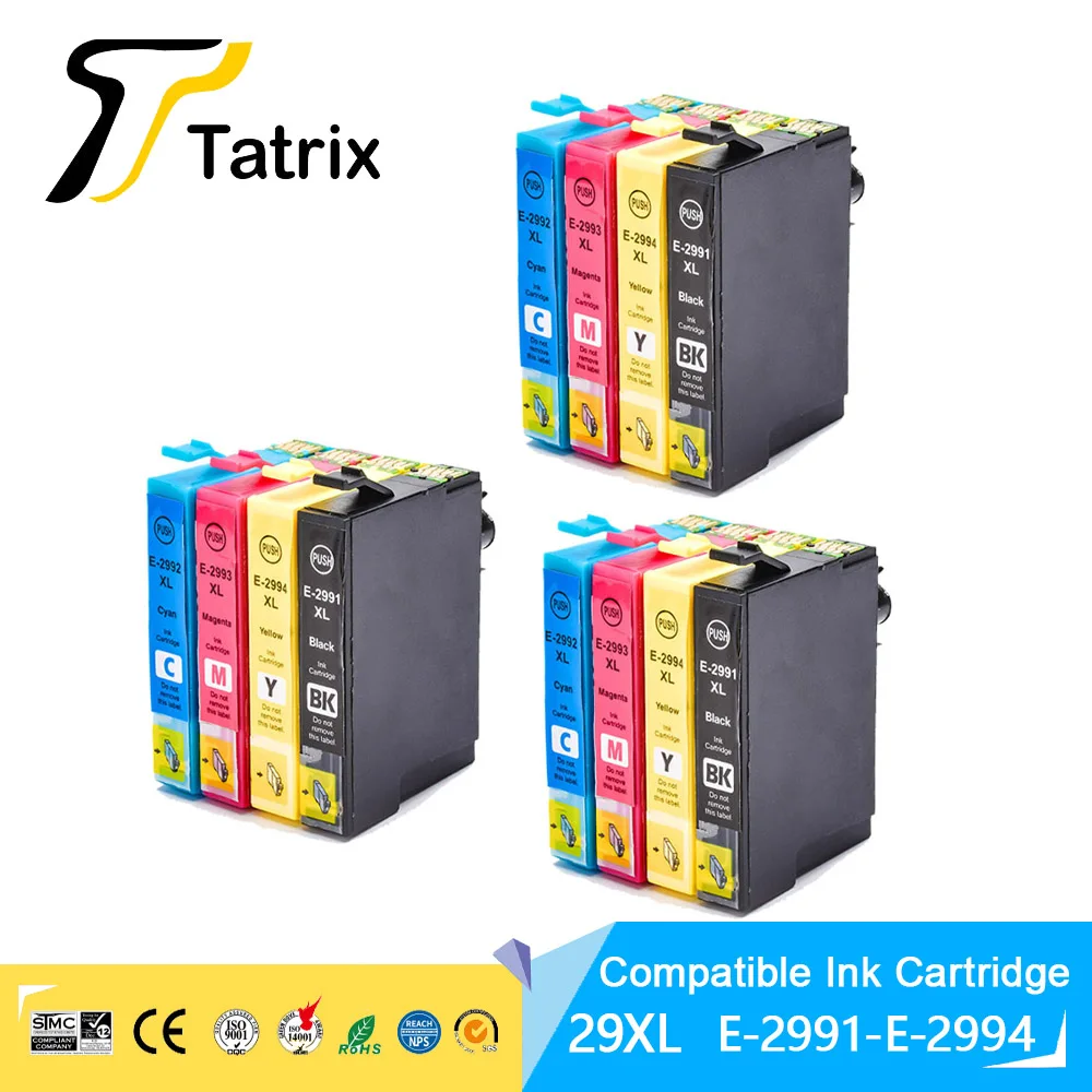 

12PK For Epson 29XL T2991 T2992 T2993 T2994 Compatible Ink Cartridge For Epson Expression Home XP-235/245/247/255/257/332/345