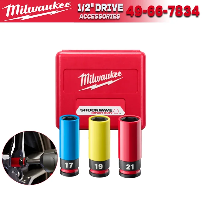 

Milwaukee SHOCKWAVE Impact Duty 1/2" Торцевые головки для колес 3 шт.
