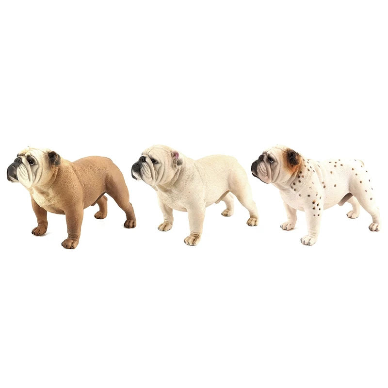 

Bulldog Simulation Dog Model Figurines Desktop Ornaments Collection Home Office Decoration Craft Gift Kid Gifts