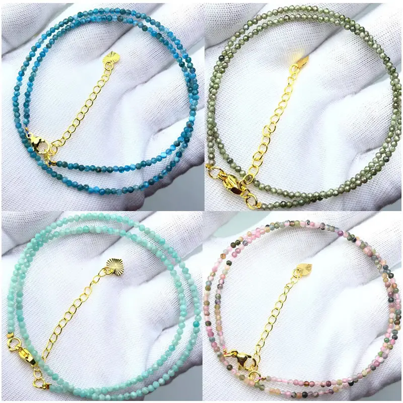 ГОРЯЧИЙ натуральный камень 2 мм граненые бусины ожерелье кристалл кварц гранат