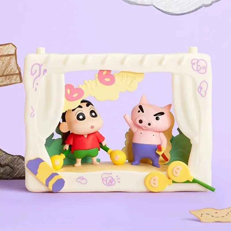 Фото POPMART Crayon ShinChan: Серия «Театр внутреннего ребенка» — Загадочная коробка, оригинальная слепая коробка, игрушки-сюрпризы, фигурки аниме, настольные украшения №2