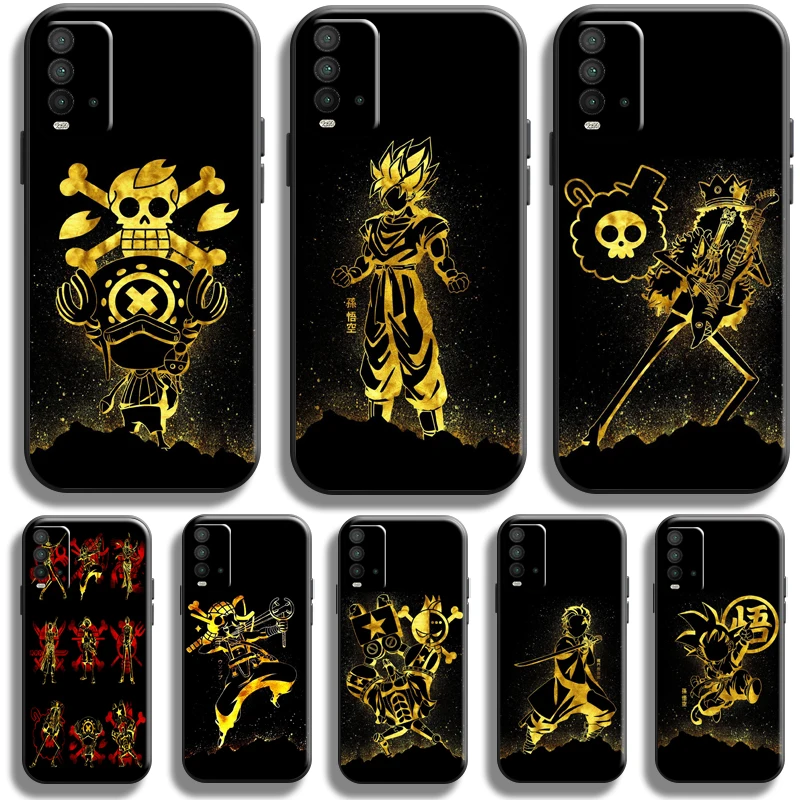 

One Piece Dragon Ball Phone Case For Xiaomi Redmi Note 10 10T 10S 9 9S 9T 5G 8 8T Pro Redmi 10 9 9A 9T 9C 8 8A Black