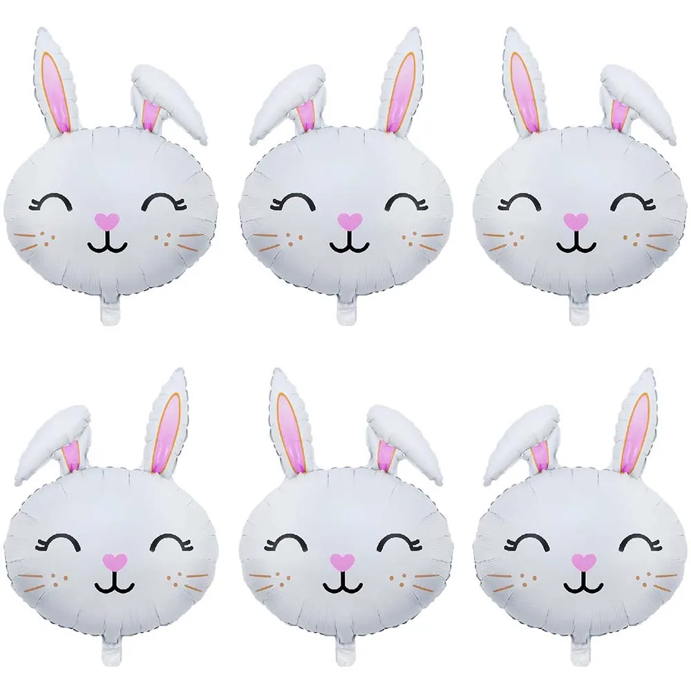 

Складные уши кролик пасхальный декор товары кролик шар кролик голова кролика Фольга шар для джунглей фермы тематическая вечеринка на день рождения