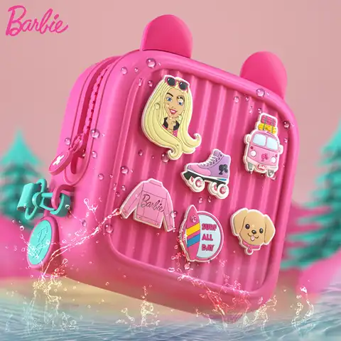 Оригинальный рюкзак Барби, сумка-мессенджер на одно плечо, мультяшная Детская сумка «сделай сам» для девочек, детская портативная уличная с...
