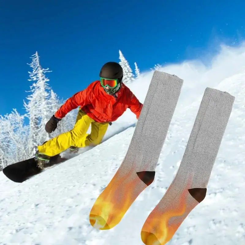 1Pairs Winter Heated Socks Men's Women's Thermal Heating Thermosocks Foot Warmer Electric Socks Warm Socks Trekking Ski Cycling