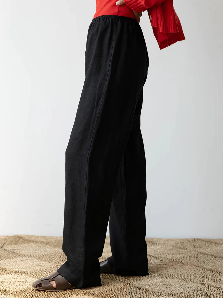 Брюки женские эластичные однотонные Свободные повседневные удобные штаны с