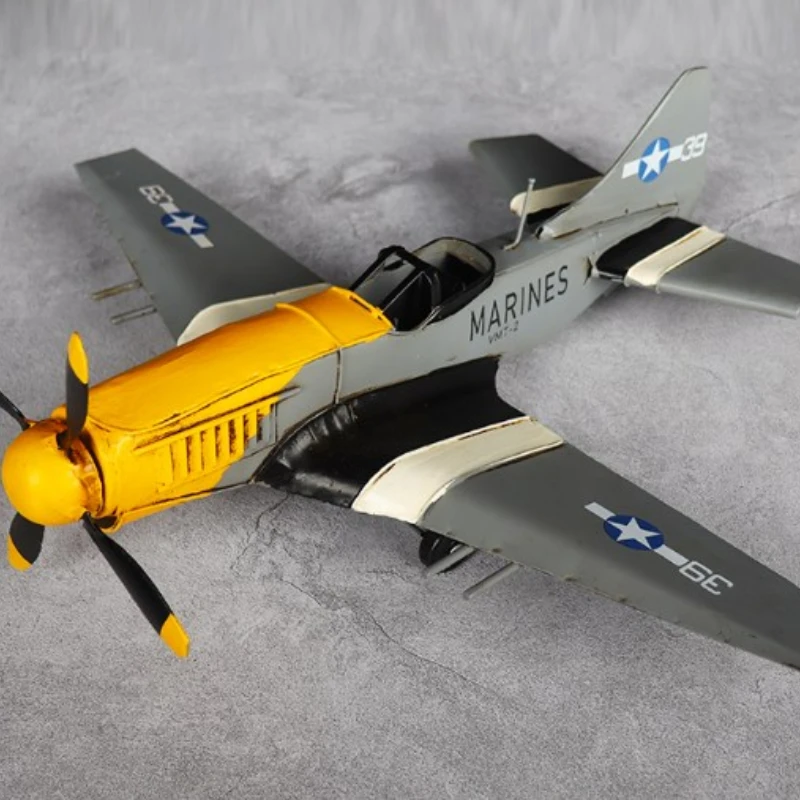 

Wholesale Metal Airplane Model Handmade Iron Metal Crafts Aircraft Vintage Plane Model Home Bar Restaurant Decor