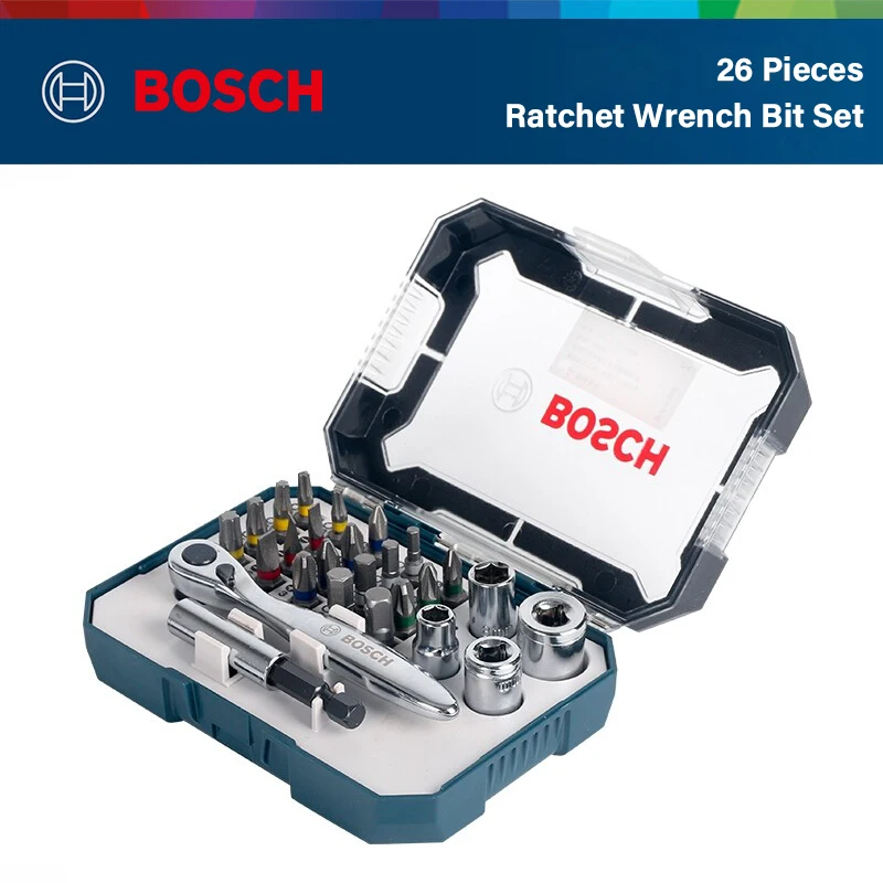 

Набор отверток Bosch 26 предметов с электрической отверткой