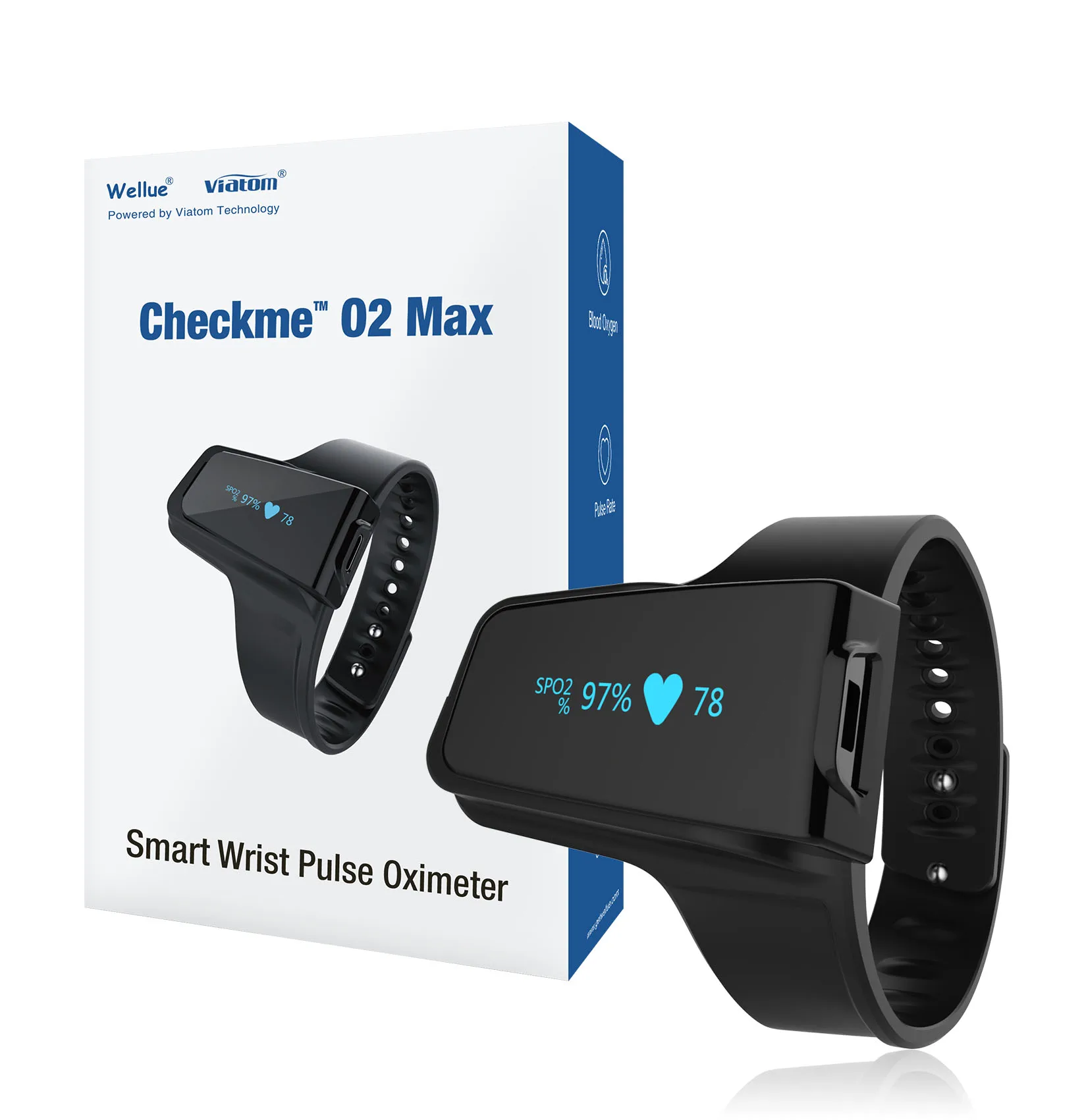 

Viatom Checkme O2 Max Sleep Oximeter Oxygen Saturation Monitor For Sleep Apnea with Vibration Alarm APP PC Report Android Ios