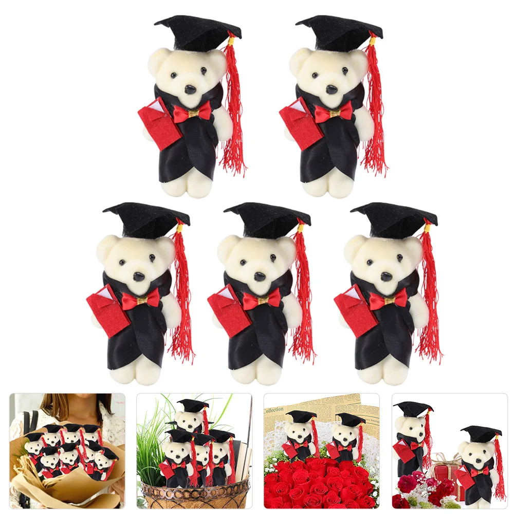 

5PCS Standing Graduation Bear in Adorable Graduation Bear (With Cap)
