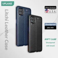 uflaxe original shockproof case for samsung galaxy m52 5g m62 m32 m22 m02 m12 soft silicone back cover tpu leather casing