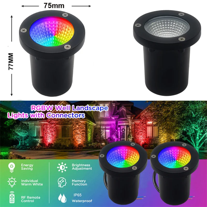 

Low Voltage Landscape Light 12-24V RGB Warm White LED Underground Lamp IP65 Waterproof Outdoor Garden Pathway Deck Ground Light