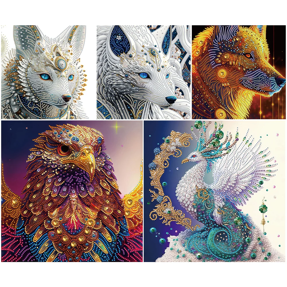 

30*30CM/30*40CM 5D DIY Animal Partial Special Shaped Drill Diamond Painting Kit Home Decoration Art Craft Mosaic Painting