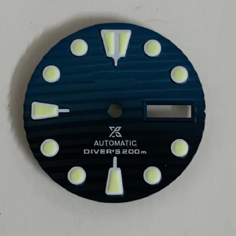 Watch accessories dial black wave retro nail C3 green luminous SKX007/009 turtle men's watch modification for NH35/36 movement