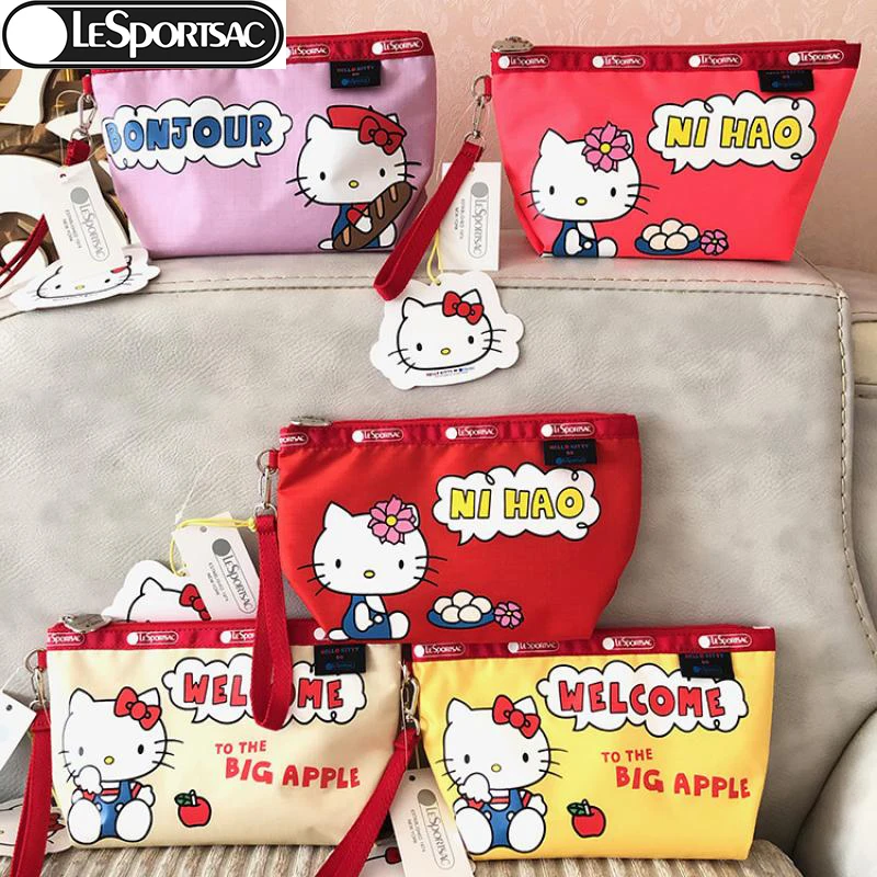 

Kawaii kittys Anime Cartoon LeSportsac Waterproof Coin Purse Clutch Cosmetic Bag Toiletry Bag Clutch Bag Mobile Phone Case