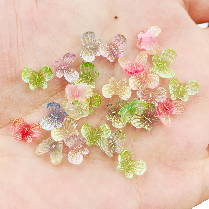 100 шт. новые милые смешанные блестящие Мультяшные режущие полимерные Стразы для