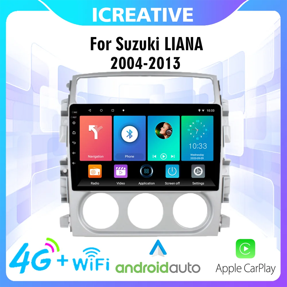 

9 дюймовый сенсорный экран 2.5D для Suzuki LIANA 2004 -2013 Android 4G Carplay навигация GPS мультимедийный плеер головное устройство с рамкой