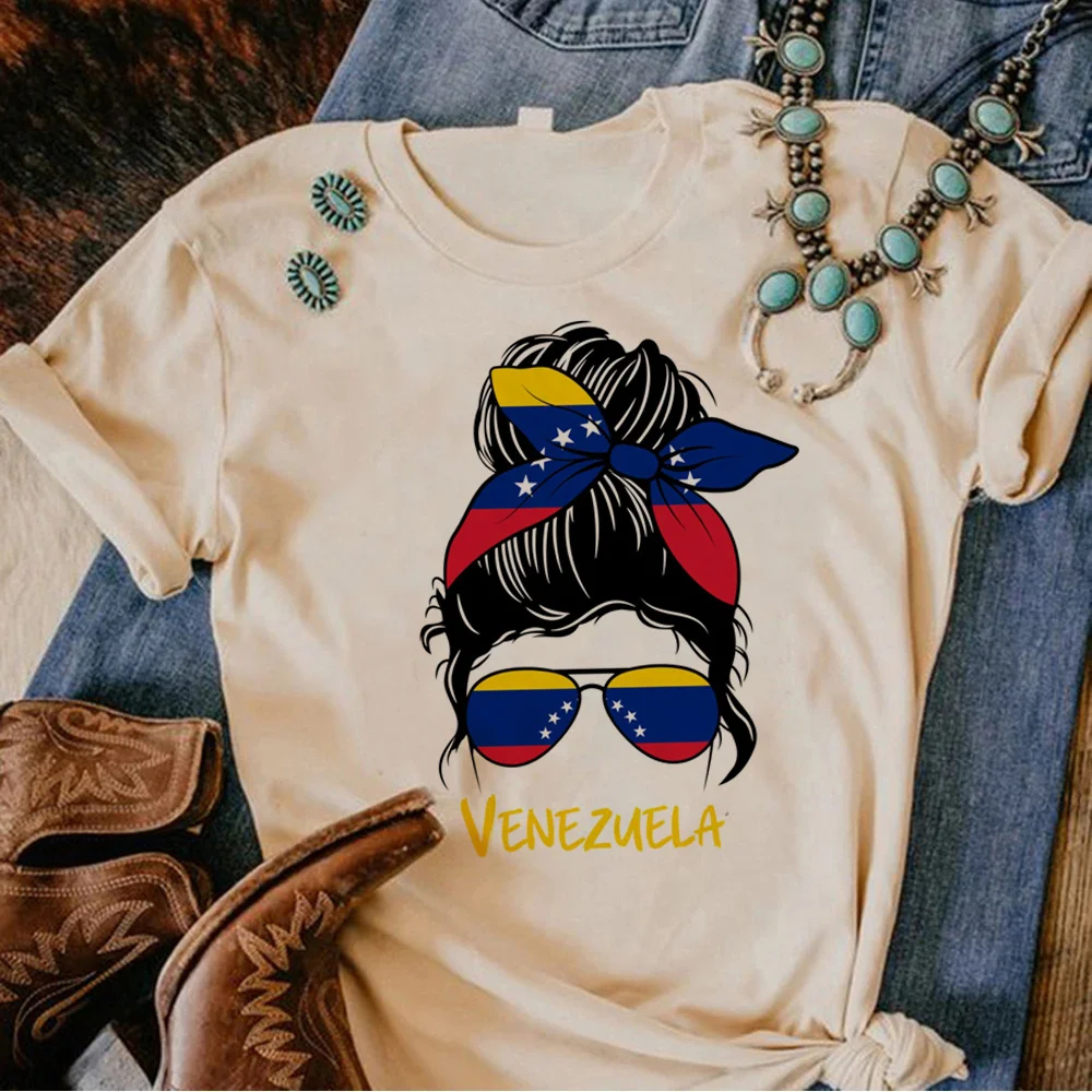 

Venezuela Tee women Japanese streetwear summer top female y2k manga designer clothing