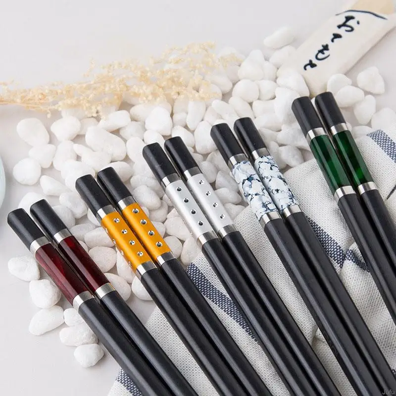 

Japanese Non-slip Chopsticks Luxury Pattern Home Restaurant Portable Healthy Food Stick For Sushi Chopsticks Palillos Chinos