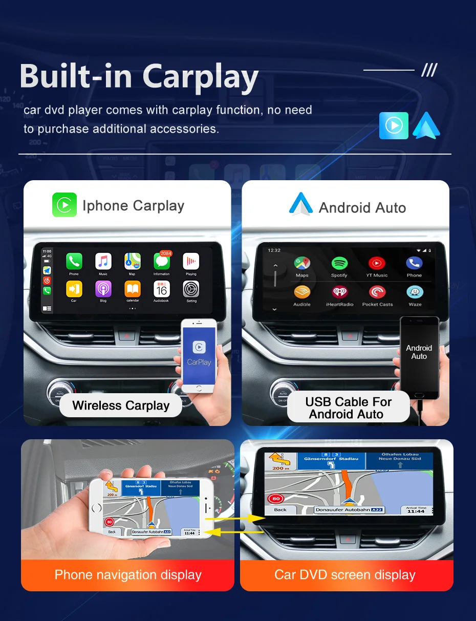 

Автомагнитола 2 Din для Toyota Camry 256, 8 + 2021 ГГц, Android 11, Bluetooth, GPS-навигация