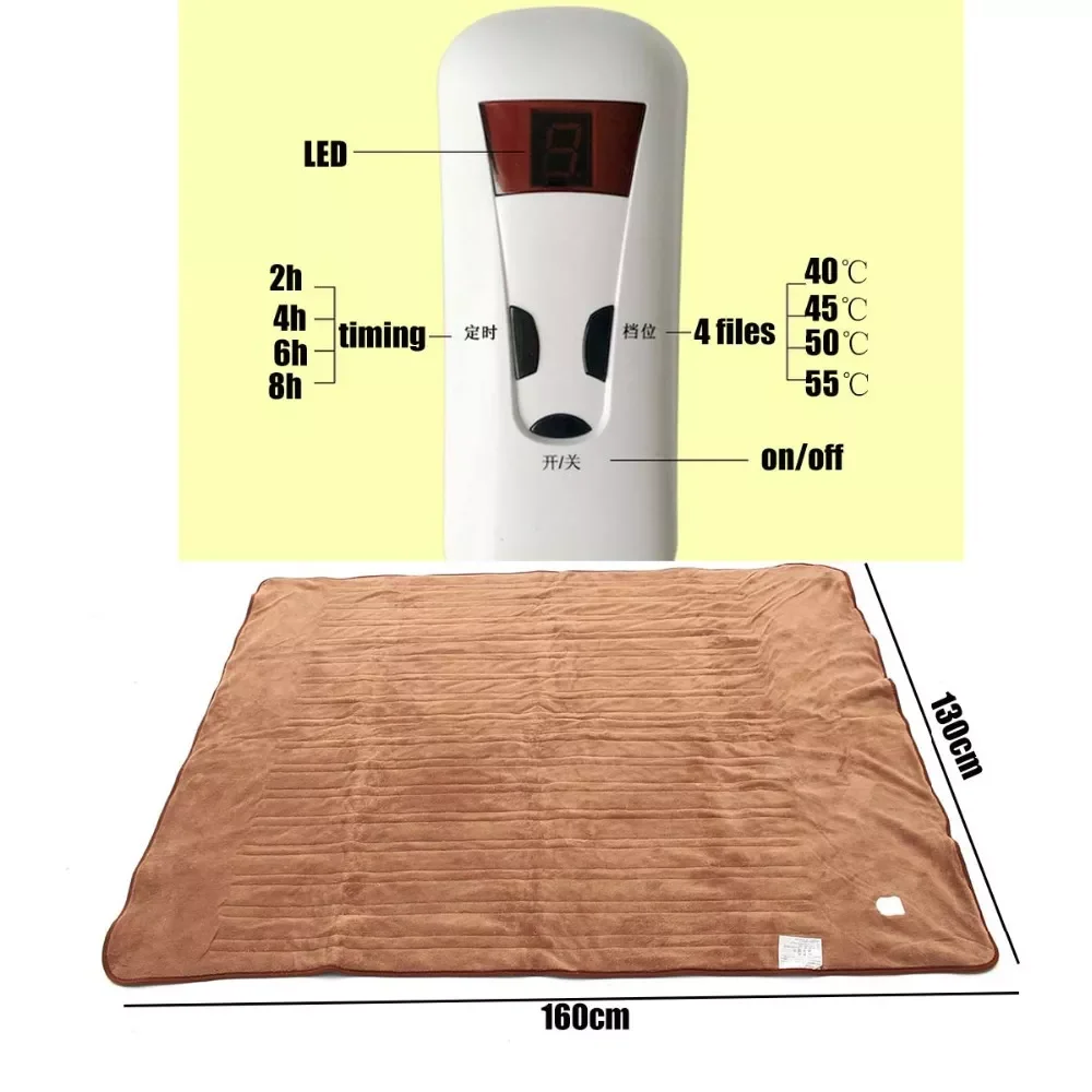 

Blanket Waterproof Heated Blanket 4gear timing Manta Electrica Heated Mat Heating Blanket Carpets