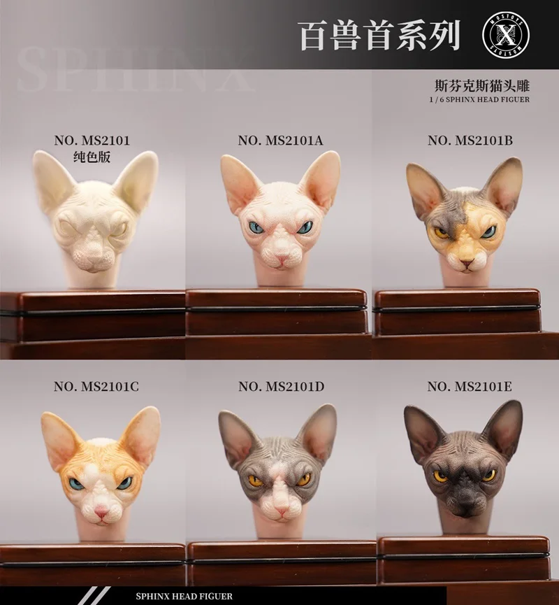 

Mostoys MS2101 1/6 Scale Sphinx Cat Resin Head Sculpt Carving Model Fit 12'' Soldier Action Figure Body