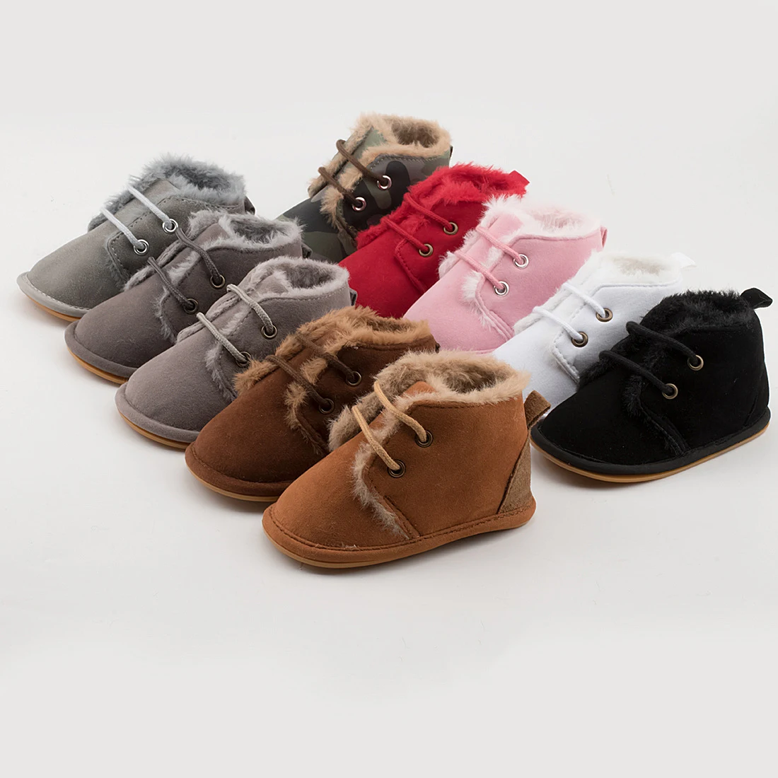 

Baby Snow Boots Shoes Boys Girls Crib Shoes Winter Warm Cotton Anti-slip Rubber Sole Newborn Toddler First Walkers