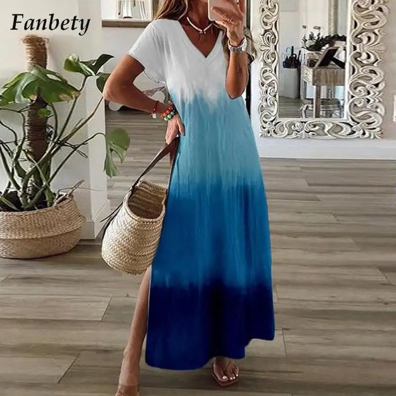 

Женское элегантное вечернее платье с принтом в стиле пэчворк, весеннее модное Макси-Платье с V-образным вырезом и разрезом, летнее Повседнев...