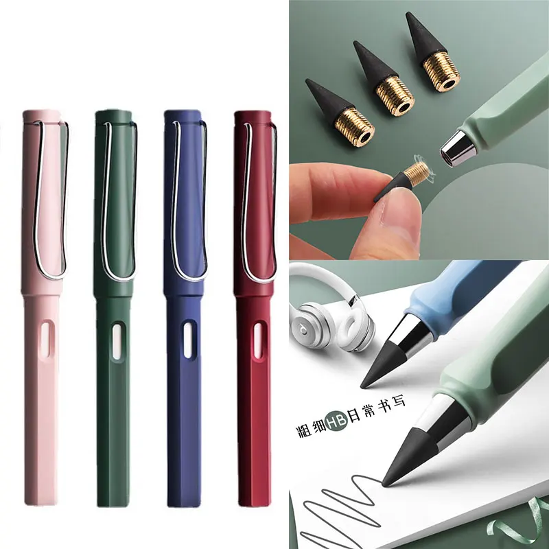 

6Pcs No Ink Pen Magic Pencils Eternal Pencil Unlimited Writing for Writing Art Sketch Stationery Kawaii Pen School Supplies