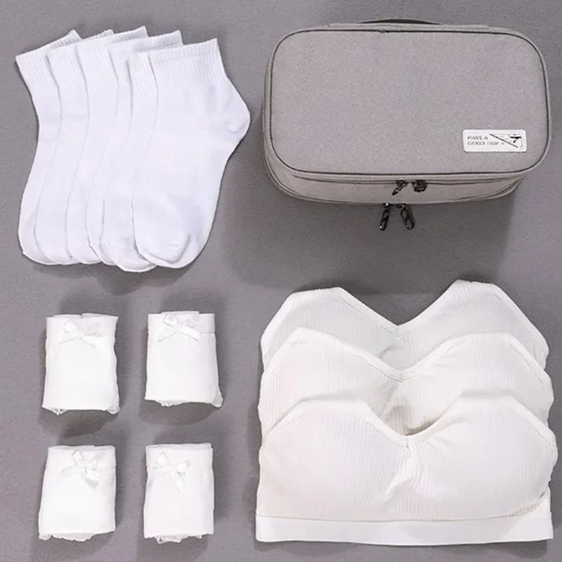 

Multi-functional Travel Packing Underwear Bag Large Capacity Women Bra Storage Pouch Home Socks Separate Organizers Accessories