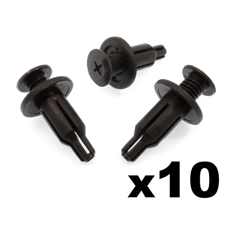 

10x For Honda 10mm Plastic Trim Clips- Front & Rear Bumper Retainer Screw Fit Clips