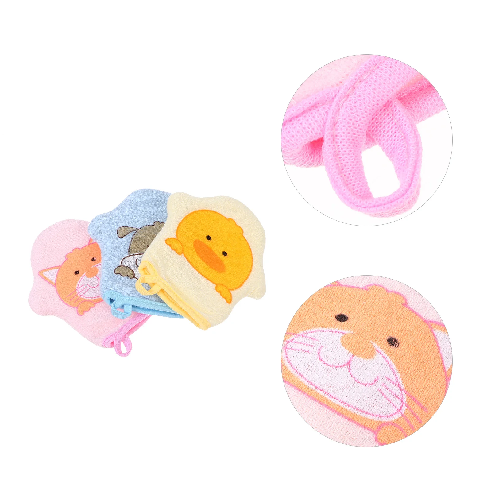 

3pcs Lovely Bath Gloves Children Bathing Towels Bathroom Scrubbing Gloves
