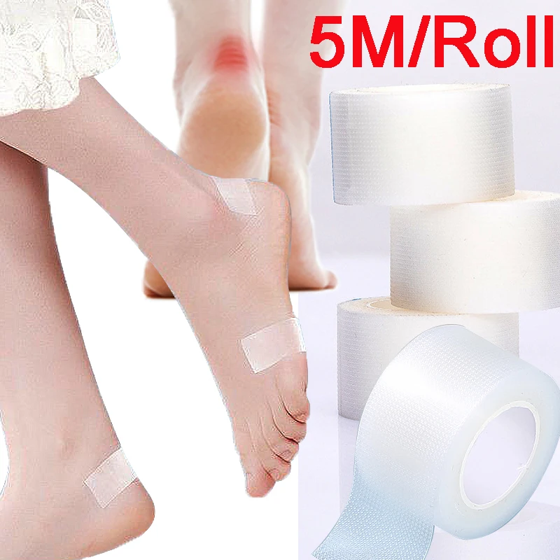 

5m/roll Transparent Heel Stickers Protects Heel Anti Friction Adhesive Tape PE Waterproof Heel Sticker High Heel Blister Sticker