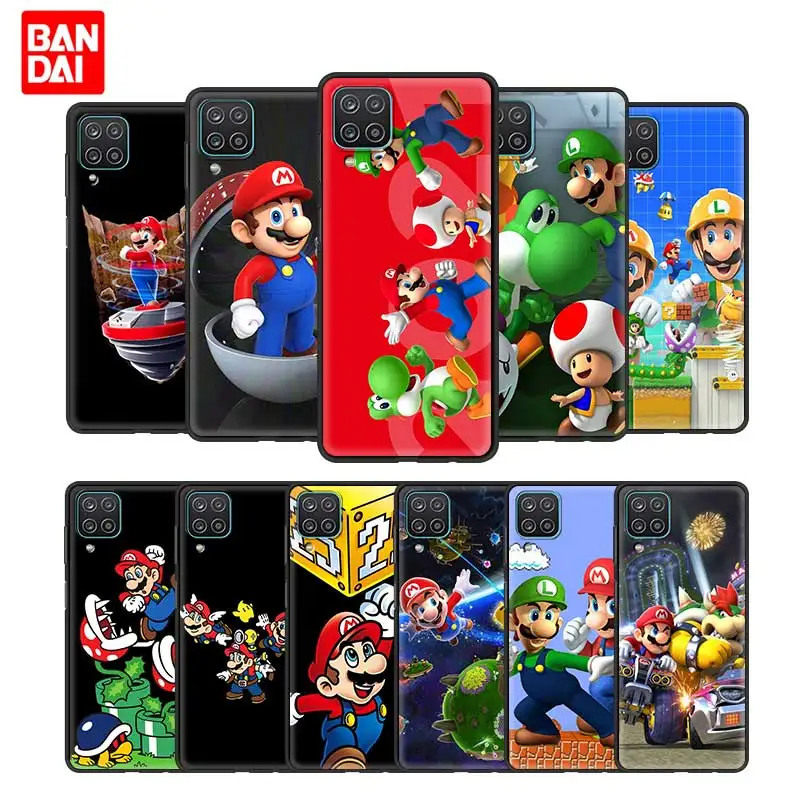 

Phone Case for Samsung Galaxy A12 A52 A32 A72 A22 A02 A21 A51 A21s A02s 4G 5G Shell Bag Soft Luxury Funda Super Mario Game Cute