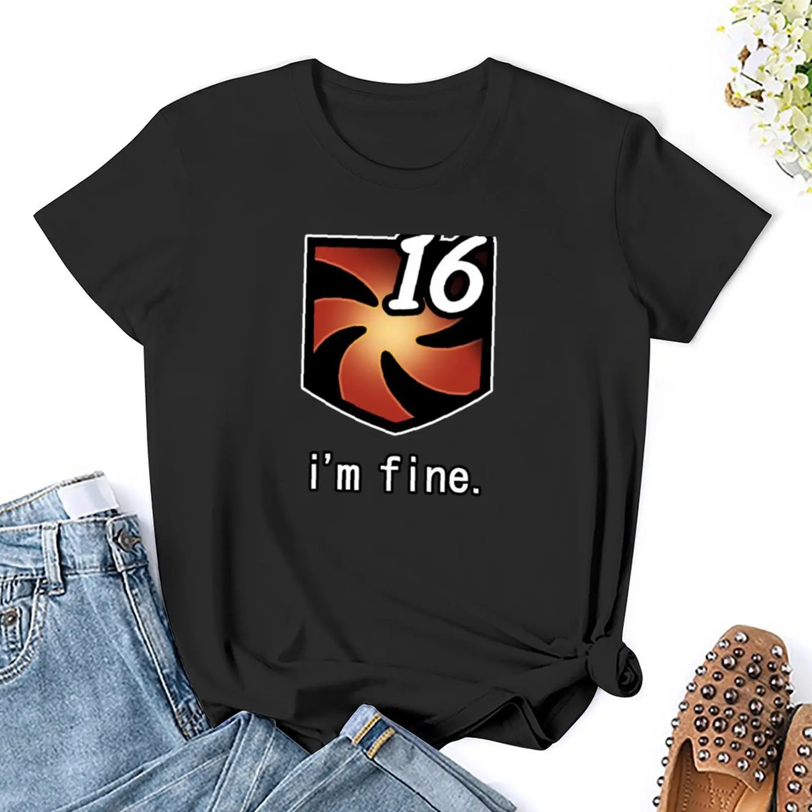 Футболка I'm Fine Vuln Stacks [ffxv] женская одежда в эстетике футболки для женщин с