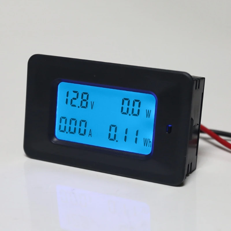 

20A/50A/100A LCD 4 in 1 DC Voltage Current Power Energy Meter Voltmeter Ammeter Gauge Amperimetro Monitor Shunt