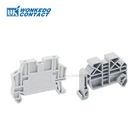 10pcs end clamp direct wkf 35 din rail terminal block quick mounting for ns 35mm euk free installation wkf35 end bracket stop