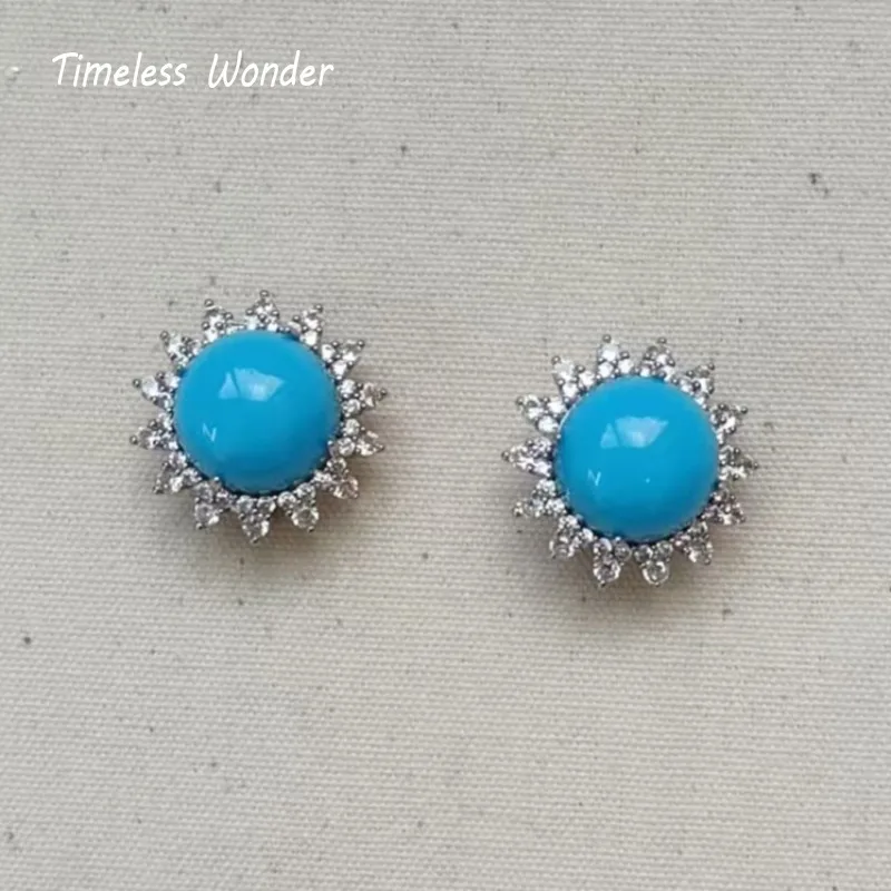 Вневременные серьги-гвоздики Wonder в стиле ретро с цирконием и геоо для женщин