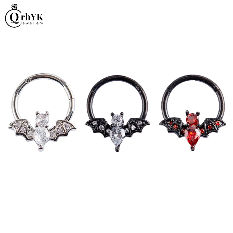 

1pc Nose Piercing Rings Chain Stainless Steel Septum Piercing Ring Gold Ear Cartilage Tragus For Women