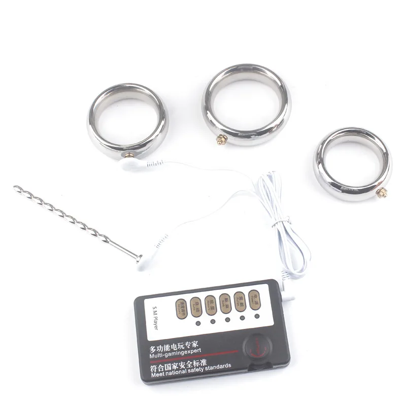 БДСМ электрический шок уретры звучащая пробка для пениса кольцо члена конский