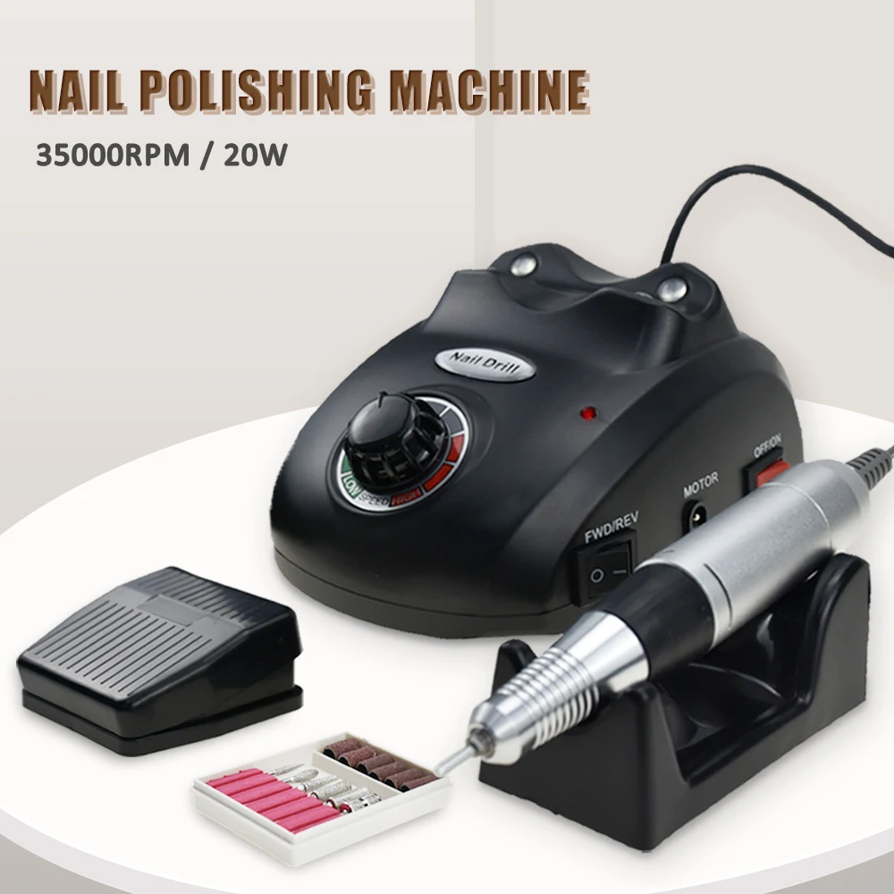 

Professional Electric Manicure Machine Nail Drill 20W 35000RPM Milling Cutters Nail Art Nail File With Cutter Nail Kits Tool